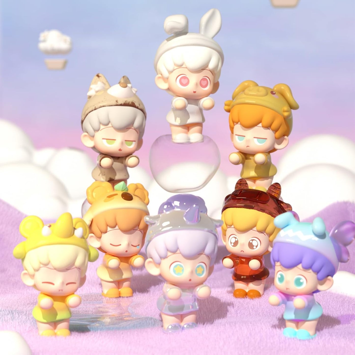 Adorable Creatures' Fantasy Land Series Figures, Mini Blind Box, Random Design Action Figures, Collectible Toys Home Decorations, Holiday Birthday Gifts, Cute Desk Accessories, Single Box