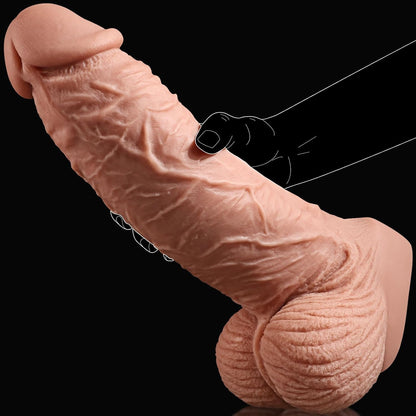 13 Inch Realistic Huge Thick Dildo, 3.27″ Diameter Silicone Extra Large Dildos with Realistic Veins & Full Shaped Balls for Anal Play, Huge Dildos Fake Penis Adult Sex Toy for Couple Men Women Gay
