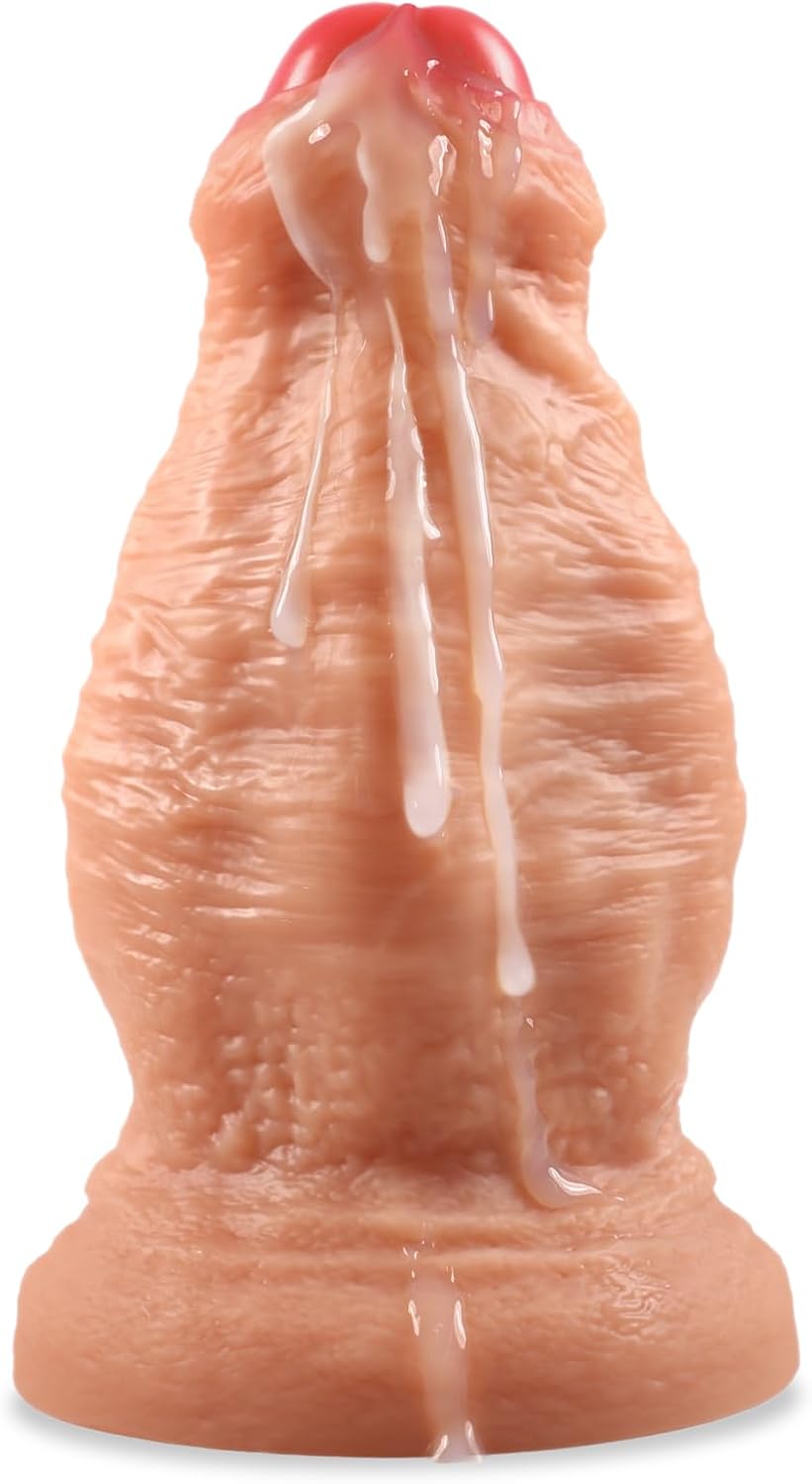 4.5'' Diameter Extra Thick Dildo, 10 Inch Dual Density Silicone Uncut Huge Anal Dildos Butt Plugs Sex Toy for Anal Stretch, Realistic XXL Massive Dildo No Balls for Advanced Player P Spot Stimulation