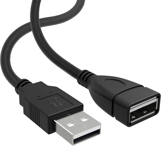 5FT USB Extender Cable Male to Female USB a Male to USB a Female 2.0 Data Transfer and Charging Adapter for TV, PC, Laptop, Playstation, Xbox, Flash Drive for Multiple Devices