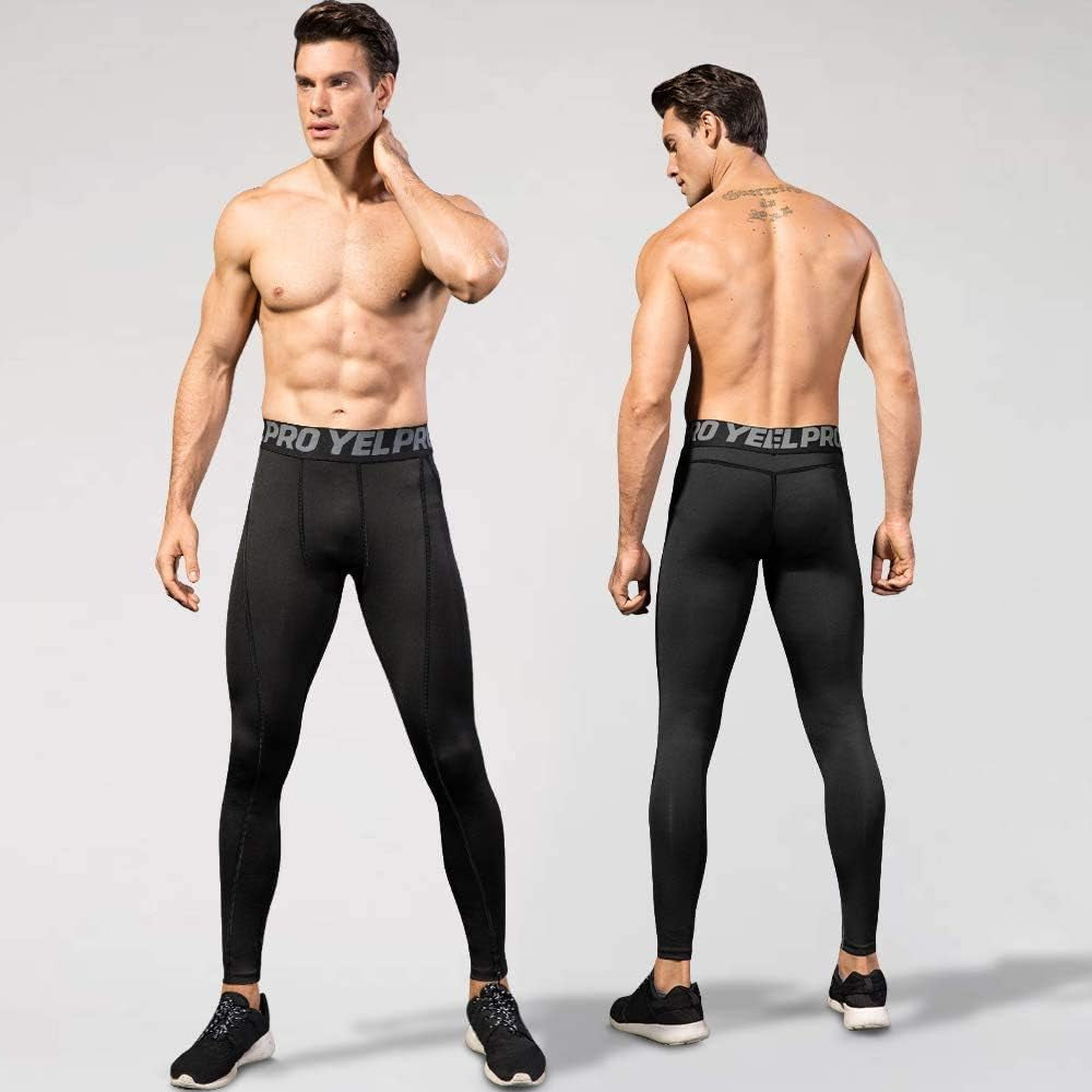 Men'S Compression Pants Cool Dry Baselayer Tights Leggings