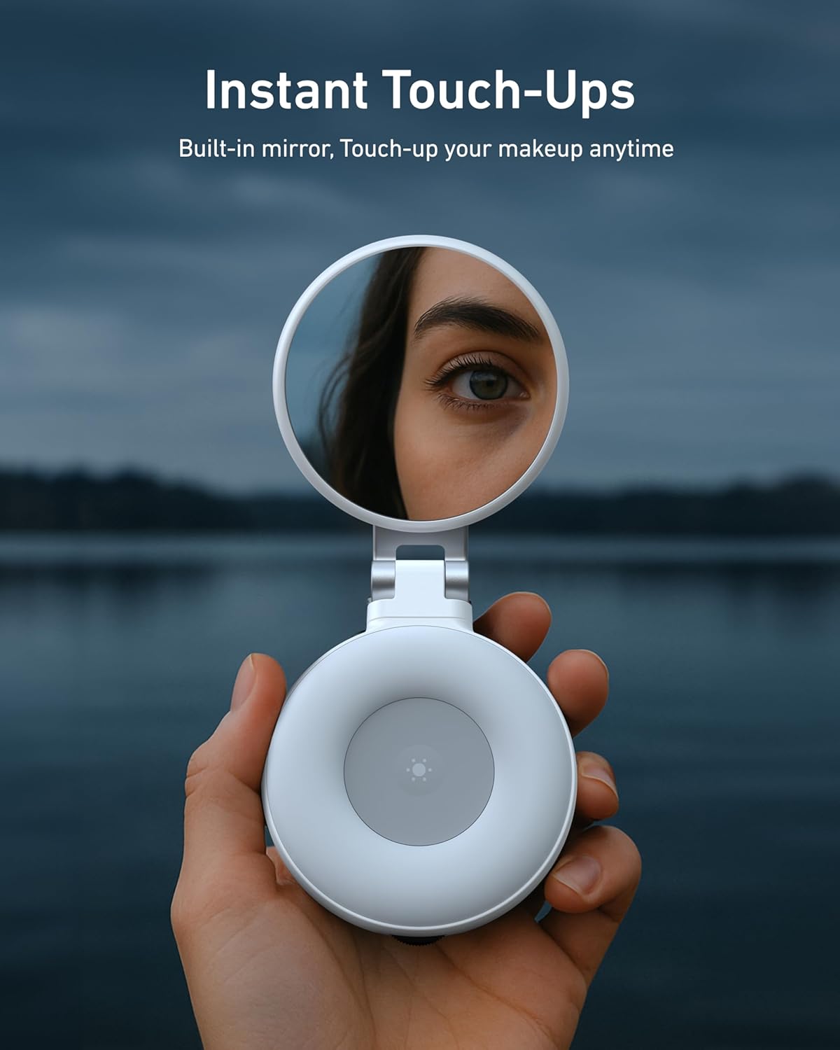 C03 Magnetic Selfie Light, Phone Light Compatible with Iphone Magsafe, CRI97 360° LED Selfie Ring Fill Light with Mirror for Selfies/Photography/Tiktok/Zoom Calls/Video Conference