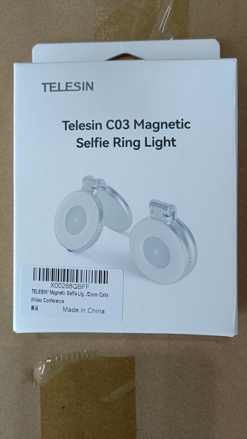 C03 Magnetic Selfie Light, Phone Light Compatible with Iphone Magsafe, CRI97 360° LED Selfie Ring Fill Light with Mirror for Selfies/Photography/Tiktok/Zoom Calls/Video Conference