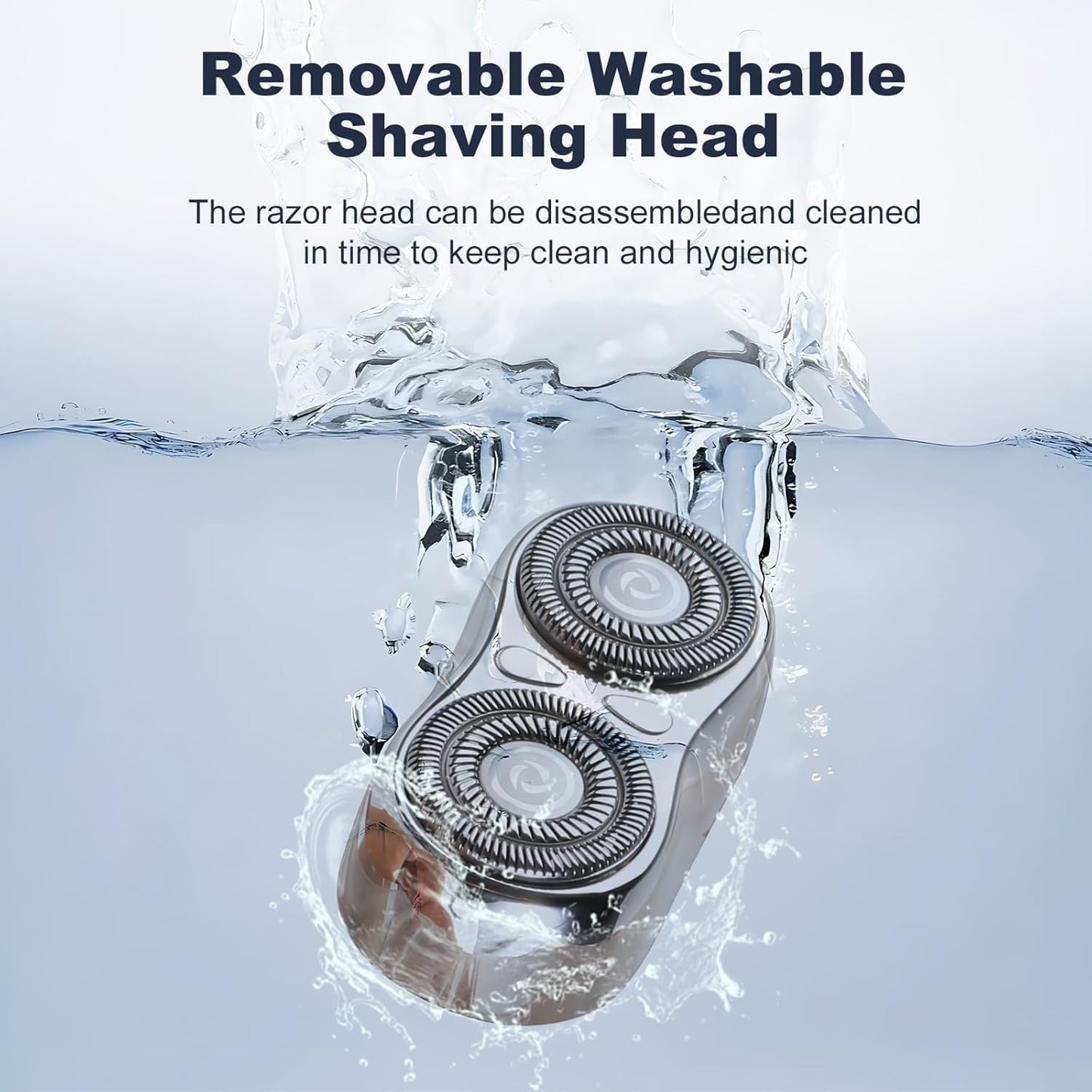 Mini Electric Shaver - USB C Fast Charge Portable Small Shavers for Men | Women - Dual Head Pocket Shaver Washable Travel Electric Razor & Powerful Wet and Dry Mini Razor - Easy One Button Use