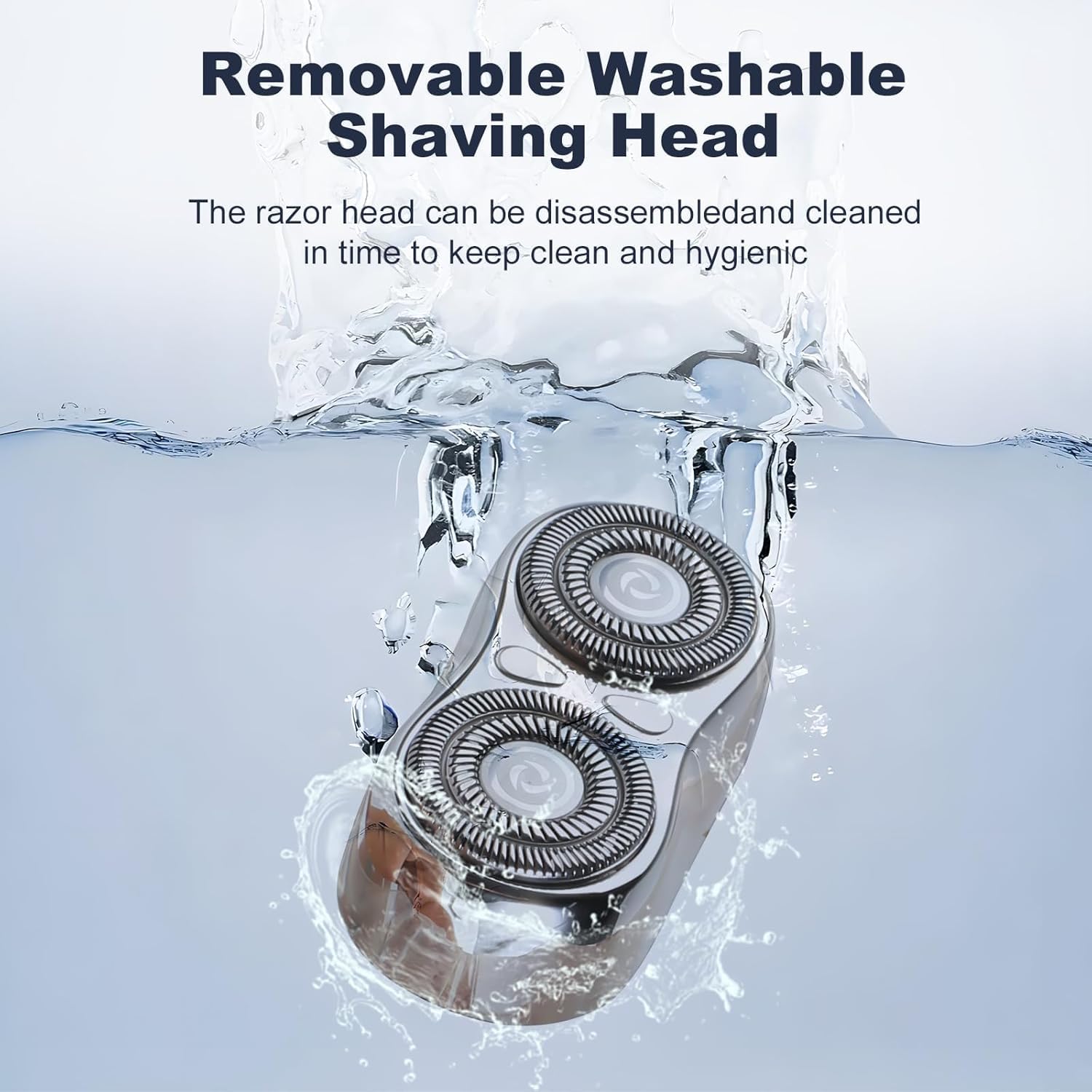 Mini Electric Shaver - USB C Fast Charge Portable Small Shavers for Men | Women - Dual Head Pocket Shaver Washable Travel Electric Razor & Powerful Wet and Dry Mini Razor - Easy One Button Use