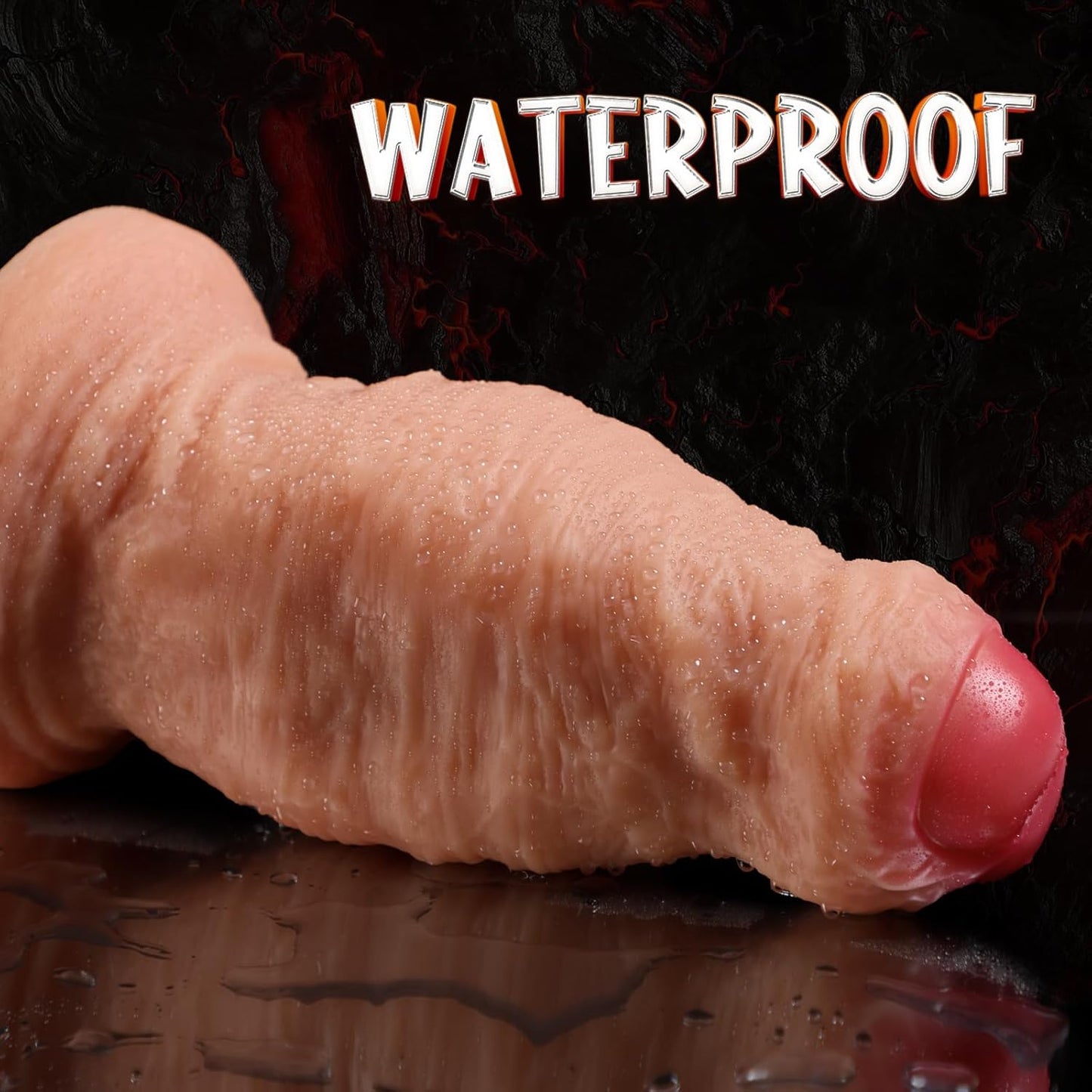 4.5'' Diameter Extra Thick Dildo, 10 Inch Dual Density Silicone Uncut Huge Anal Dildos Butt Plugs Sex Toy for Anal Stretch, Realistic XXL Massive Dildo No Balls for Advanced Player P Spot Stimulation