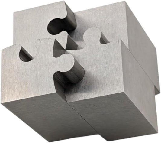1.5" Wire EDM Puzzle Cube - Zero Tolerance Stainless Steel Machining, Ultra Durable Gift