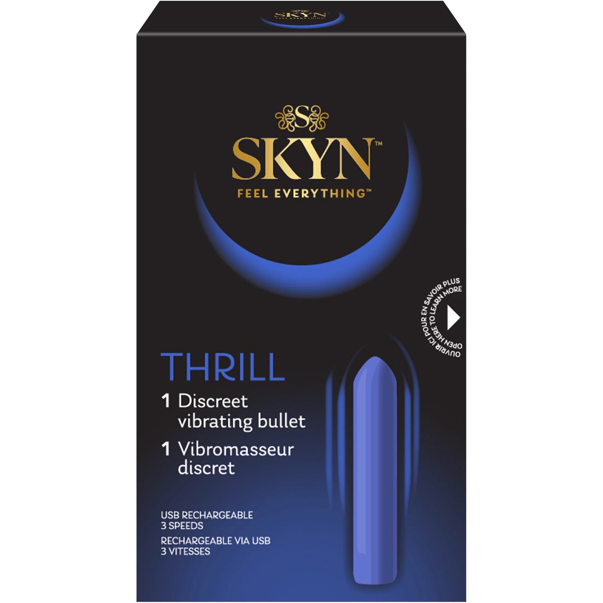 Thrill 3 Speed Vibrating Bullet Vibrator, 3 Speeds, Rose Gold