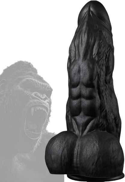 3 Inch Diameter BBC Huge Thick Dildo, 10 Inch Monster Big Black Dildos with Strong Suction Cup, Realistic Silicone Large Anal Dildos Adult Sex Toys for Gay Female Mastuabtion