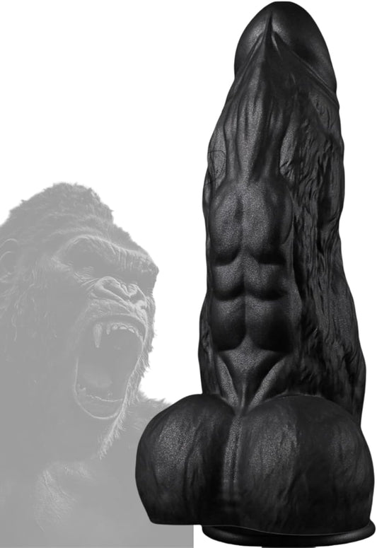 3 Inch Diameter BBC Huge Thick Dildo, 10 Inch Monster Big Black Dildos with Strong Suction Cup, Realistic Silicone Large Anal Dildos Adult Sex Toys for Gay Female Mastuabtion