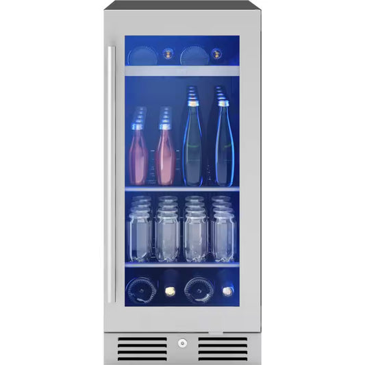 Presrv 15 In. 4-Bottle and 64-Can Single Zone Beverage Cooler