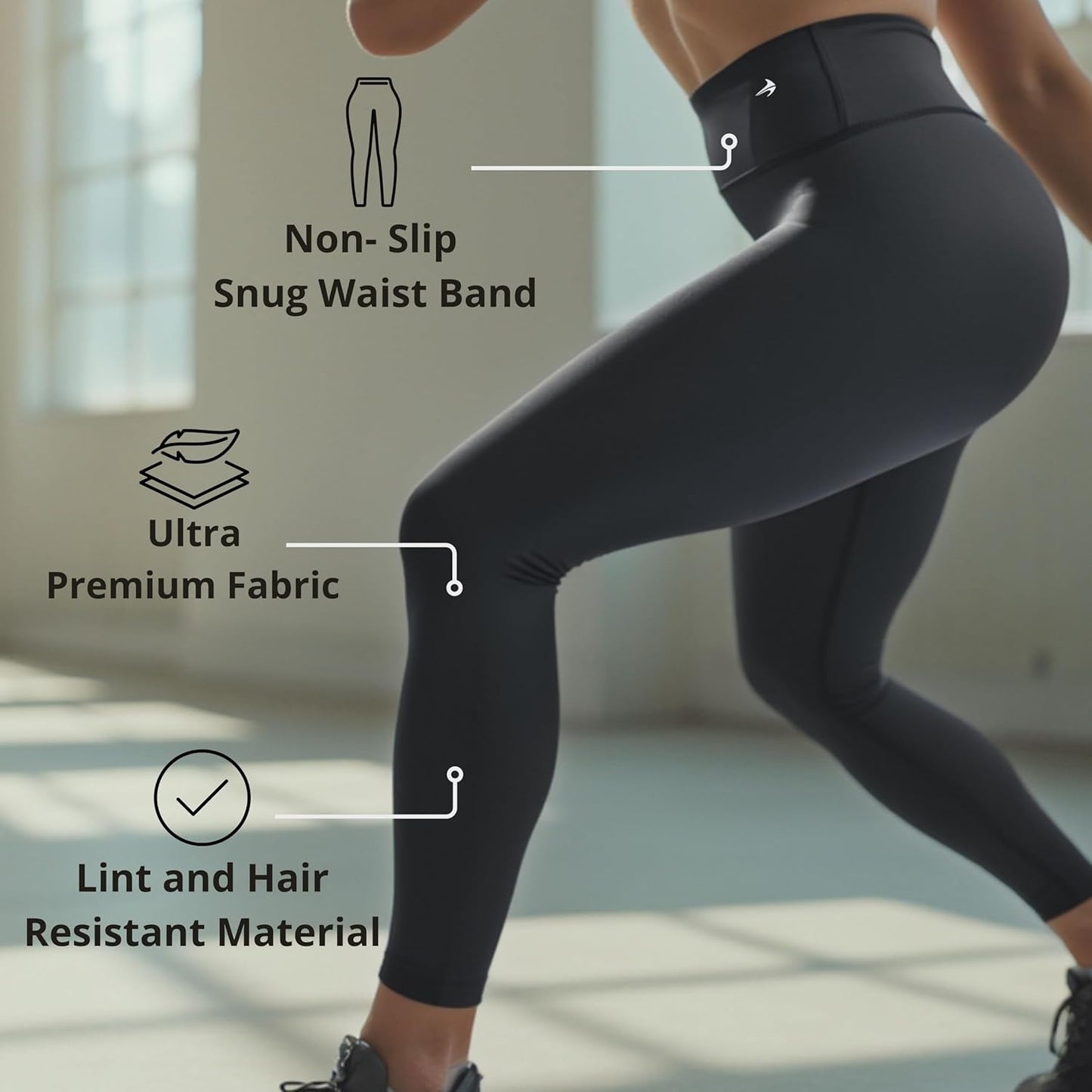 Women'S Compression Leggings High Waisted Performance Tummy Control Gym, Pilates, Travel, Yoga, Workout Pants