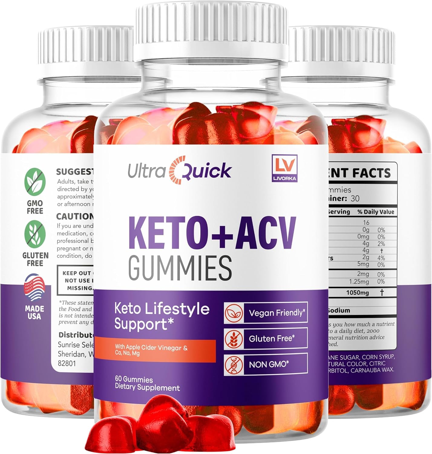 (2 Pack) Ultra Quick Keto ACV Gummies Weight Loss, Ultra Quick Keto ACV Gummies, Ultraquick Keto ACV Gummies, Ultraquick Keto plus ACV Support Gummies, Ultra Quick Weight Loss Gummies for 2 Months