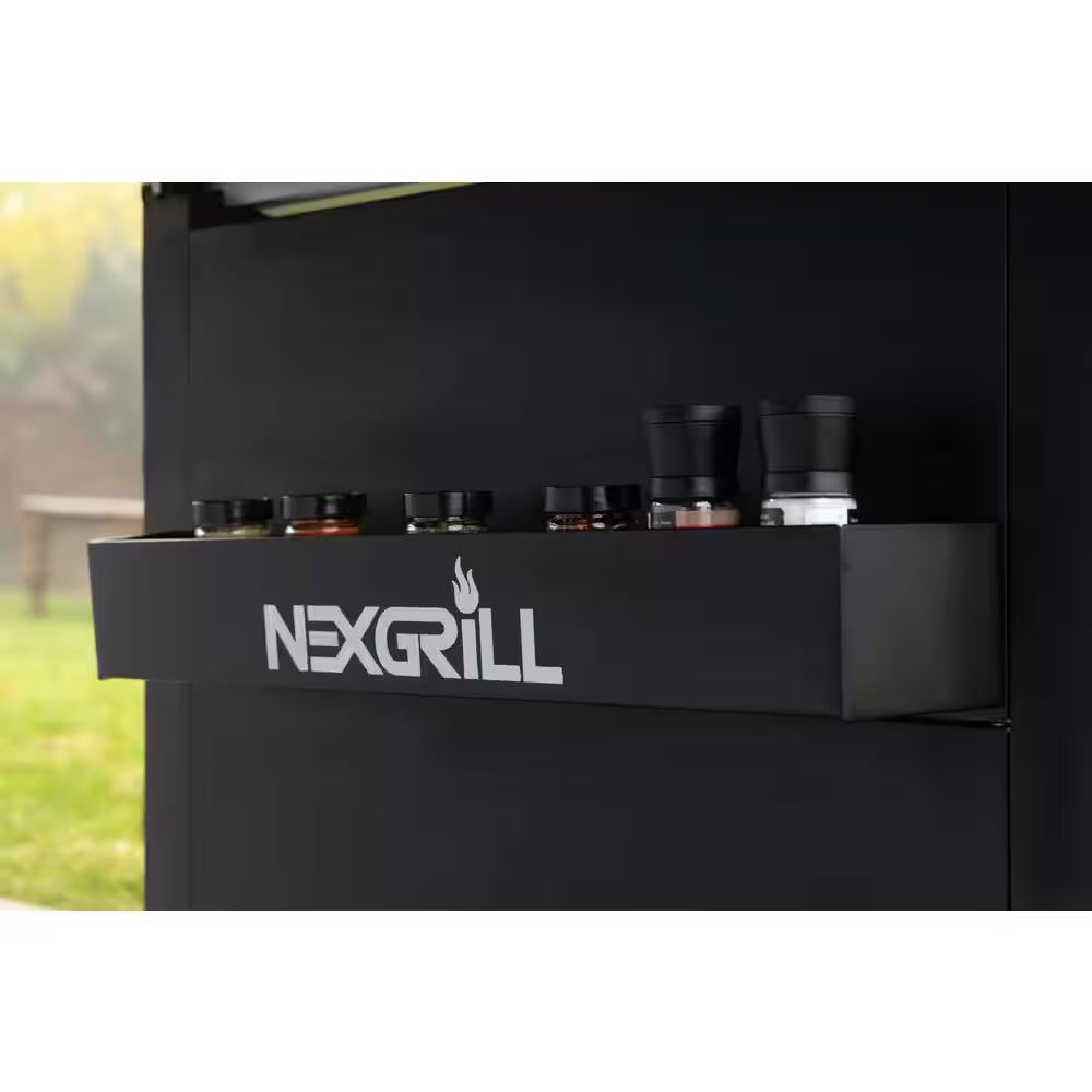 5-Burner Propane Gas Grill in Stainless Steel with Side Burner and Condiment Rack