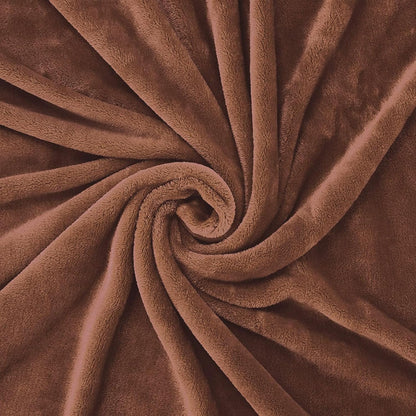 Extra Large Fleece Throw Blanket for Couch, Sofa, 300GSM Super Soft and Warm Blankets, Brown Throw All Season Use, Cozy, Plush, Lightweight, 50X70 Inches