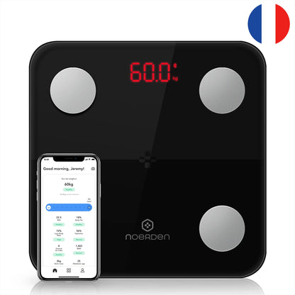 Minimi Smart Body Fat Scale with Bluetooth Detailed Body Composition Analysis, Black