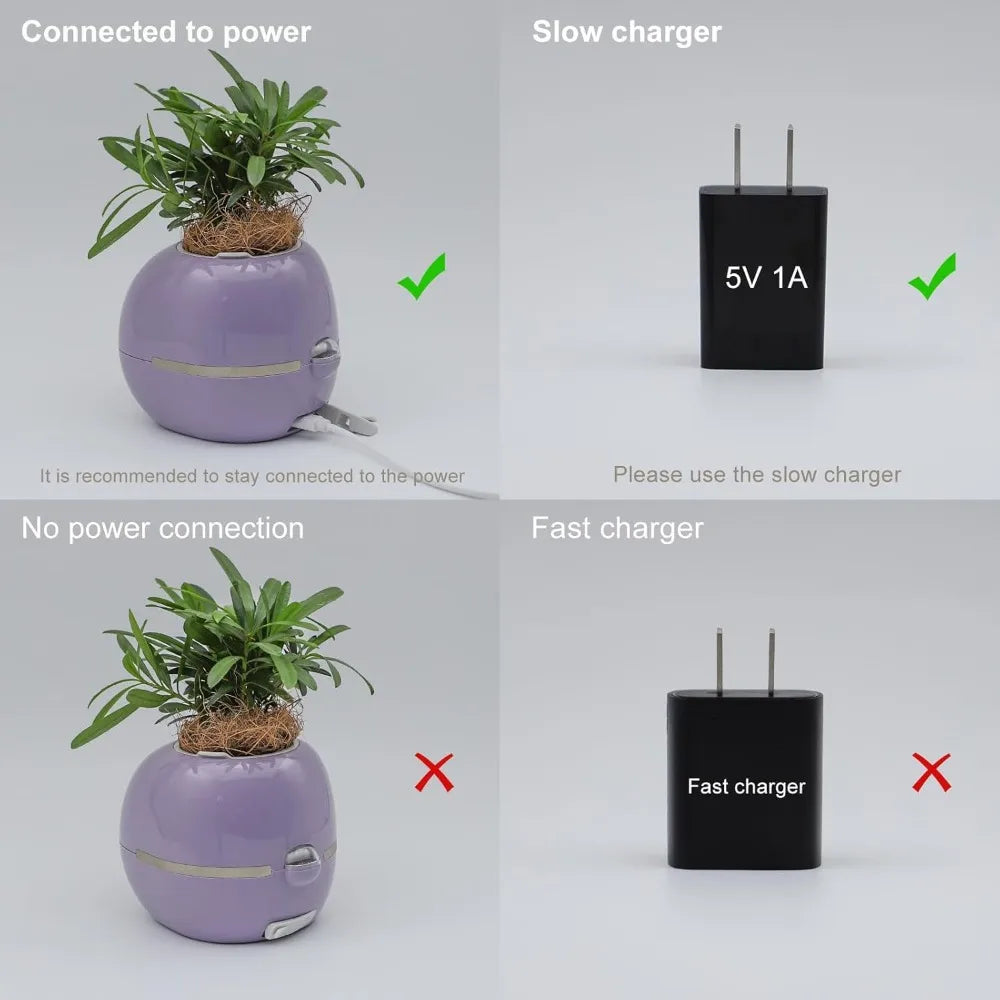 Tool Smart Flowerpots,Smart Pet Planter,Ai Planter,Intelligent Flowerpots,Multiple Expressions,7 Smart Sensors
