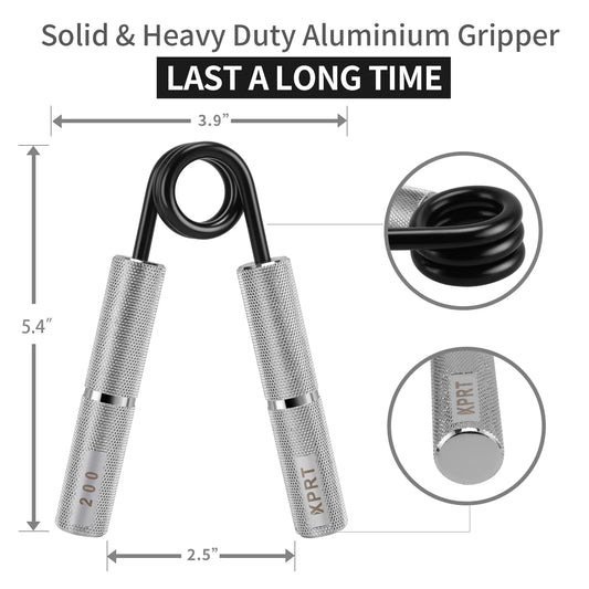 Power Gripper Set - Pro Hand Grip Strengthener Set of 3, Wrist and Forearm Exerciser, Build Crushing Grip Strength and Mobility 100/150/200 Lbs Set