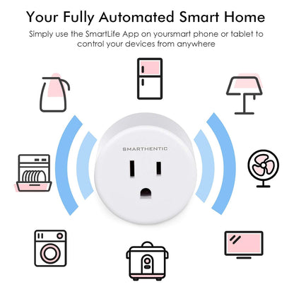 Smart Plug Light Timers Programmable Indoor, Wifi Light Switch, Amazon Alexa Google Home Voice, APP and Remote Control, Gadgets for Home 2.4Ghz Network Outlet Extender Home Improvement, Pack of (2)