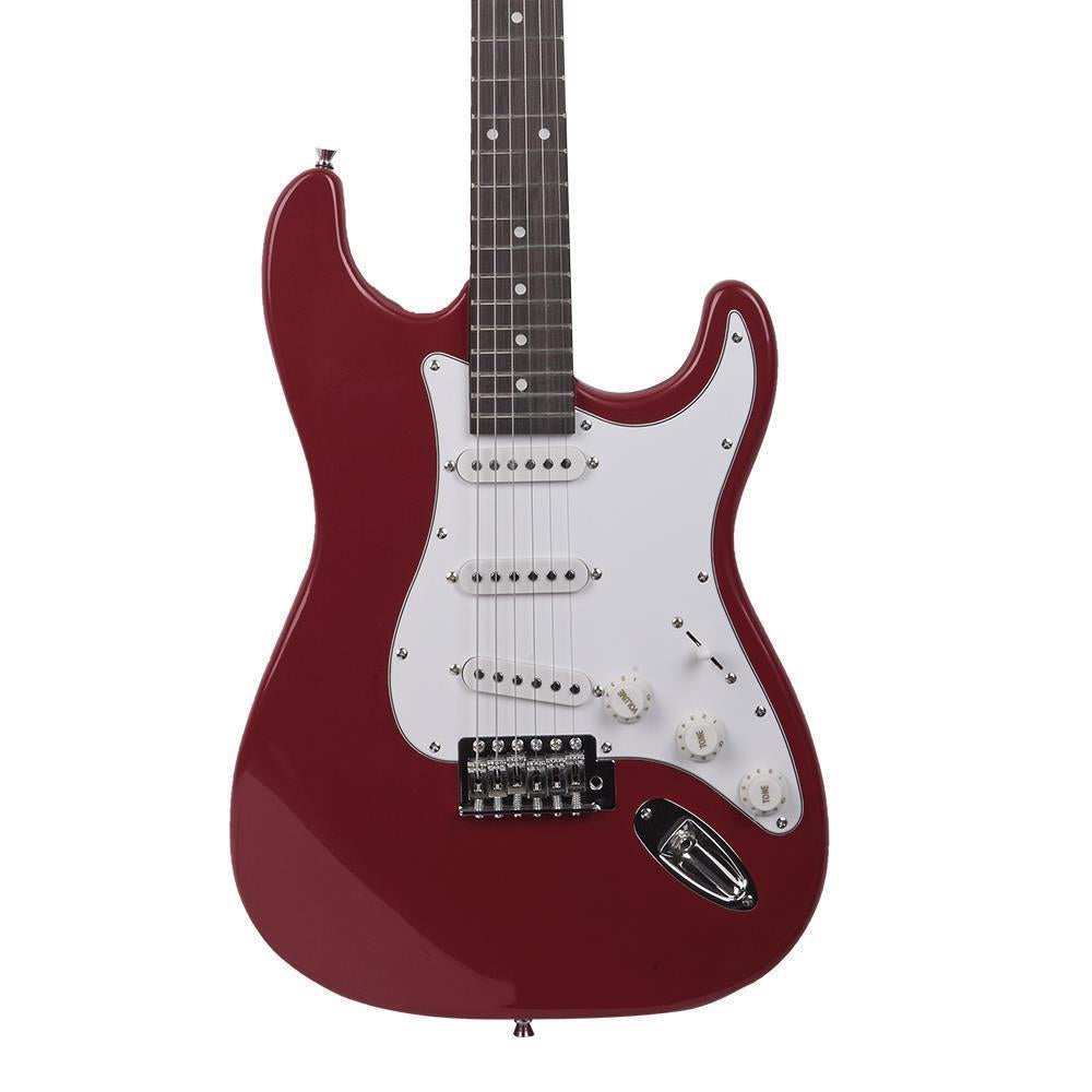 39.37" Beginner Sunset Electric Guitar +Bag Case +Cable +Strap +Picks 7 Color